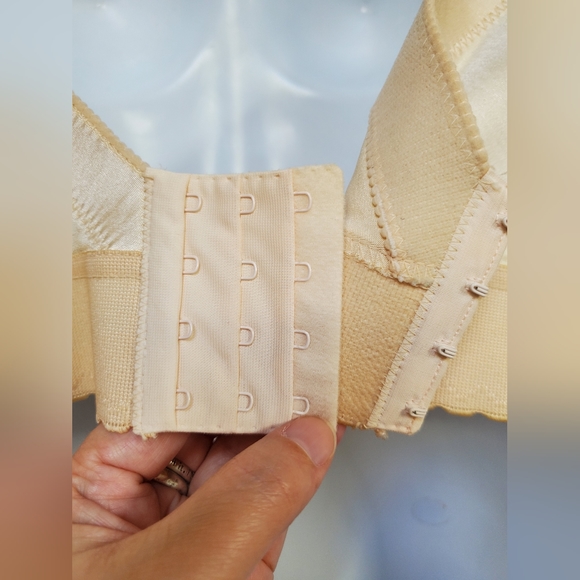 Vintage Cabernet Boustier Corset Boning Underwire Bra 38D Peach Pinup 🍑 - Picture 7 of 13